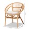 Baxton Studio Adrina Modern Bohemian Natural Brown Rattan Dining Chair 210-12713 - alternate 6